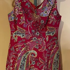 Red A-line Sleeveless Mini Dress V-neck